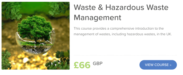 WM3 hazardous waste management online course