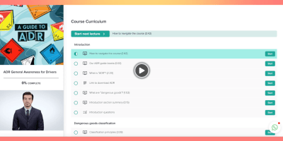 ADR dangerous goods training online for drivers